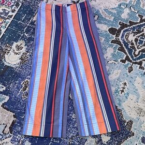Akris Punto Cheiko Chair Striped Denim Pants Bergdorf Goodmans Sz 4 NWOT